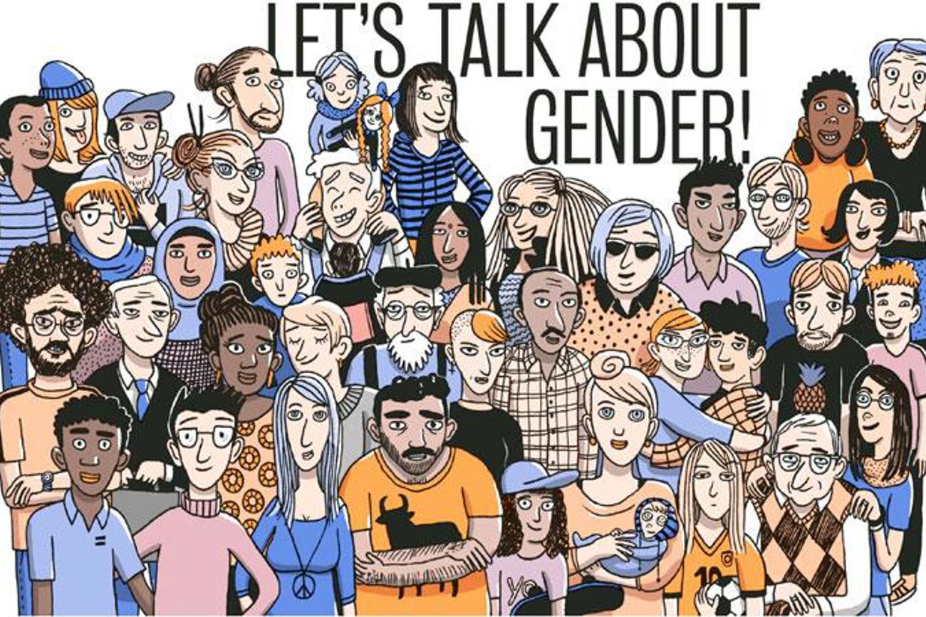 Das als Comic gestaltete Heft «Let's Talk About Gender» regt zum Diskutieren und Nachdenken über Geschlechterklischees und Genderfallen im Alltag an.