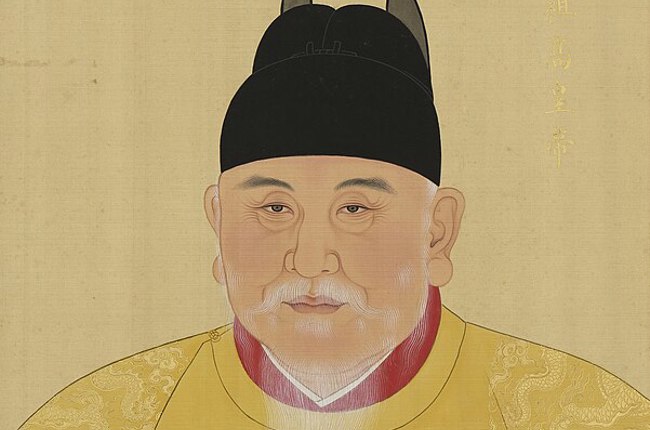 Der chinesische Kaiser Hongwu (1328-1398) soll parfümiertes Toilettenpapier bevorzugt haben. Schriftliche Erwähnungen von Klopapier gibt es in China schon im 6. Jh. n. Chr. Bild: Künstler unbekannt / Wikimedia