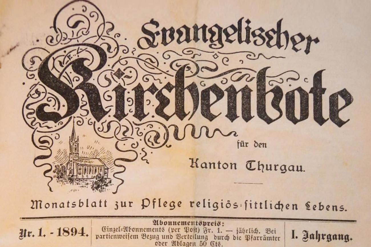 In seinem ersten Erscheinungsjahr war der Kirchenbote komplett anders aufgemacht als heute. (Bild: Kim De Solda, Staatsarchiv Thurgau)
