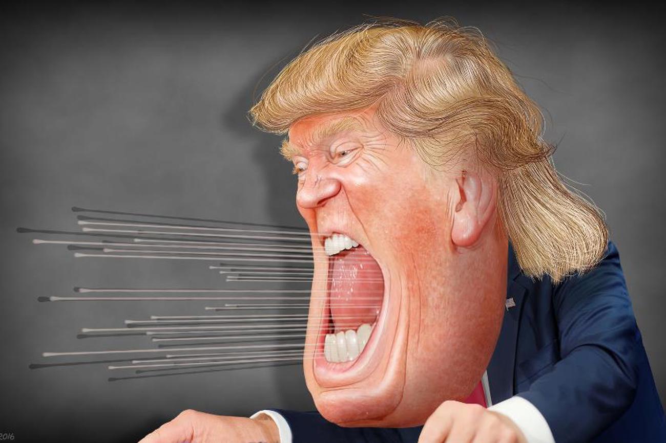 Narzissmus mit unkontrollierbaren Folgen: Donald Trump. | Illustration: DonkeyHotey - CC BY-SA 2.0