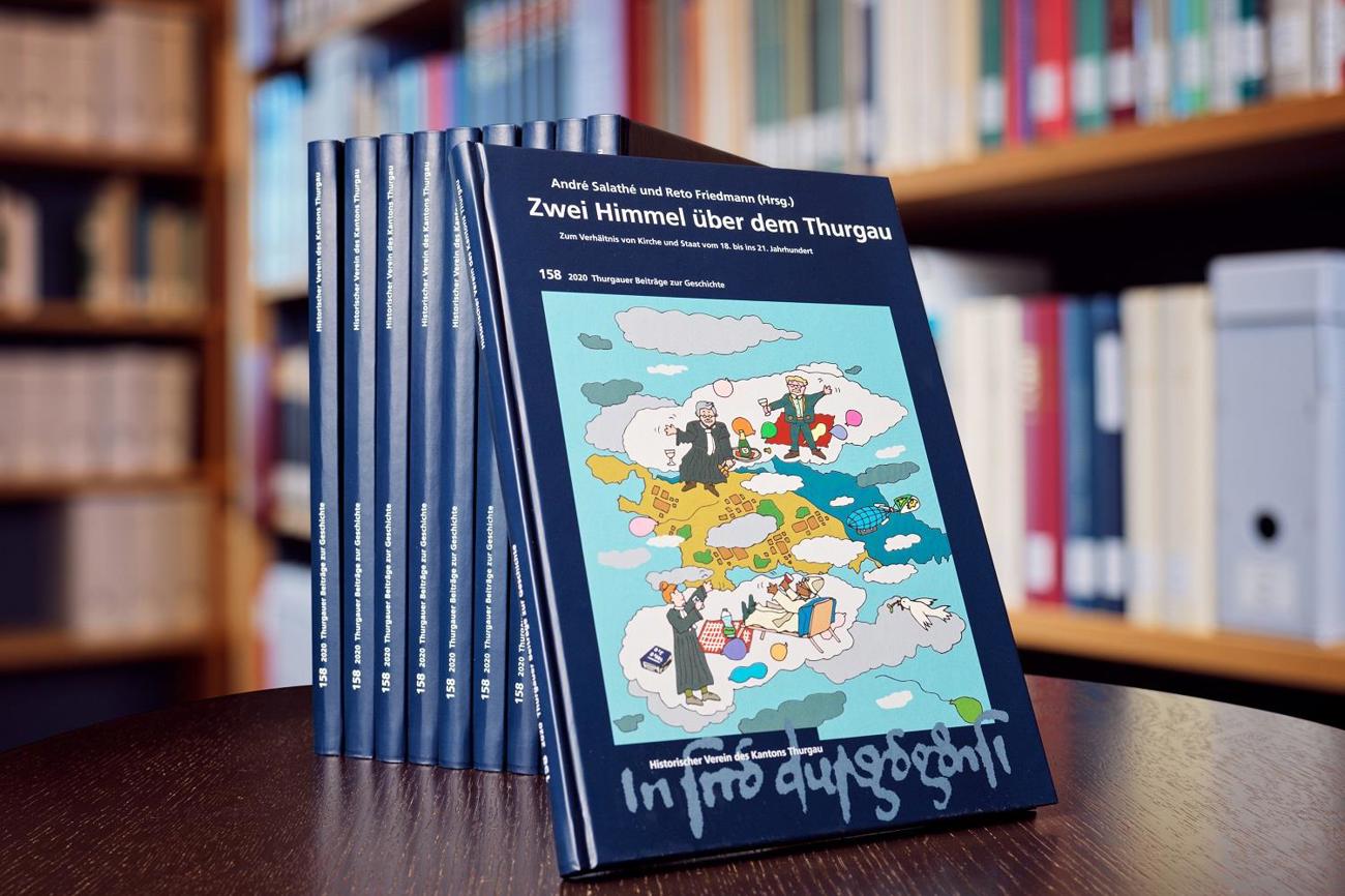 Der erste Band der Thurgauer Beiträge zur Geschichte mit eigens für ihn angefertigten Zeichnungen. (Bild: Staatsarchiv des Kantons Thurgau)
