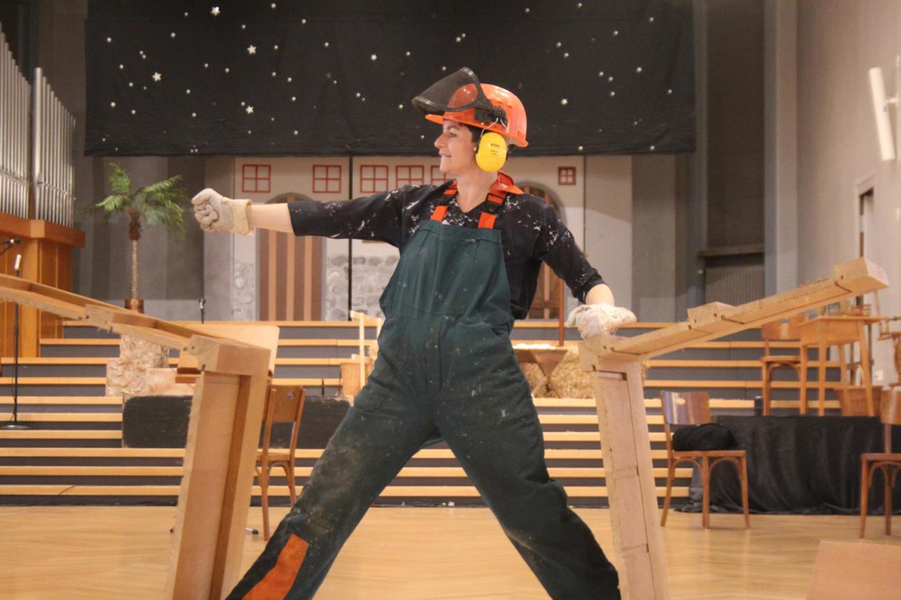 Geschafft: Die Kanzel ist zerlegt.