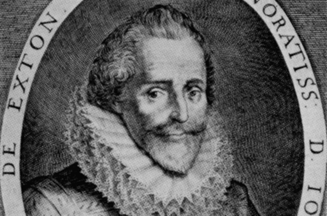 Sir John Harington (1561-1612) hat im Auftrag von Königin Elisabeth I. das erste moderne Wasserklosett erfunden. Bild: Künstler unbekannt / Wikimedia