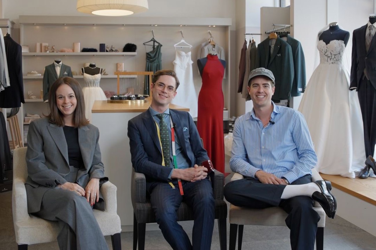 Lilian, Louis und Caspar Wehrle (von links): «Für viele wird das Brautkleid zu einem sichtbaren Symbol eines besonderen Lebensmoments – einer Entscheidung, eines Neubeginns und einer Erinnerung, die weit über den Hochzeitstag hinaus Bestand hat.» Foto: zvg