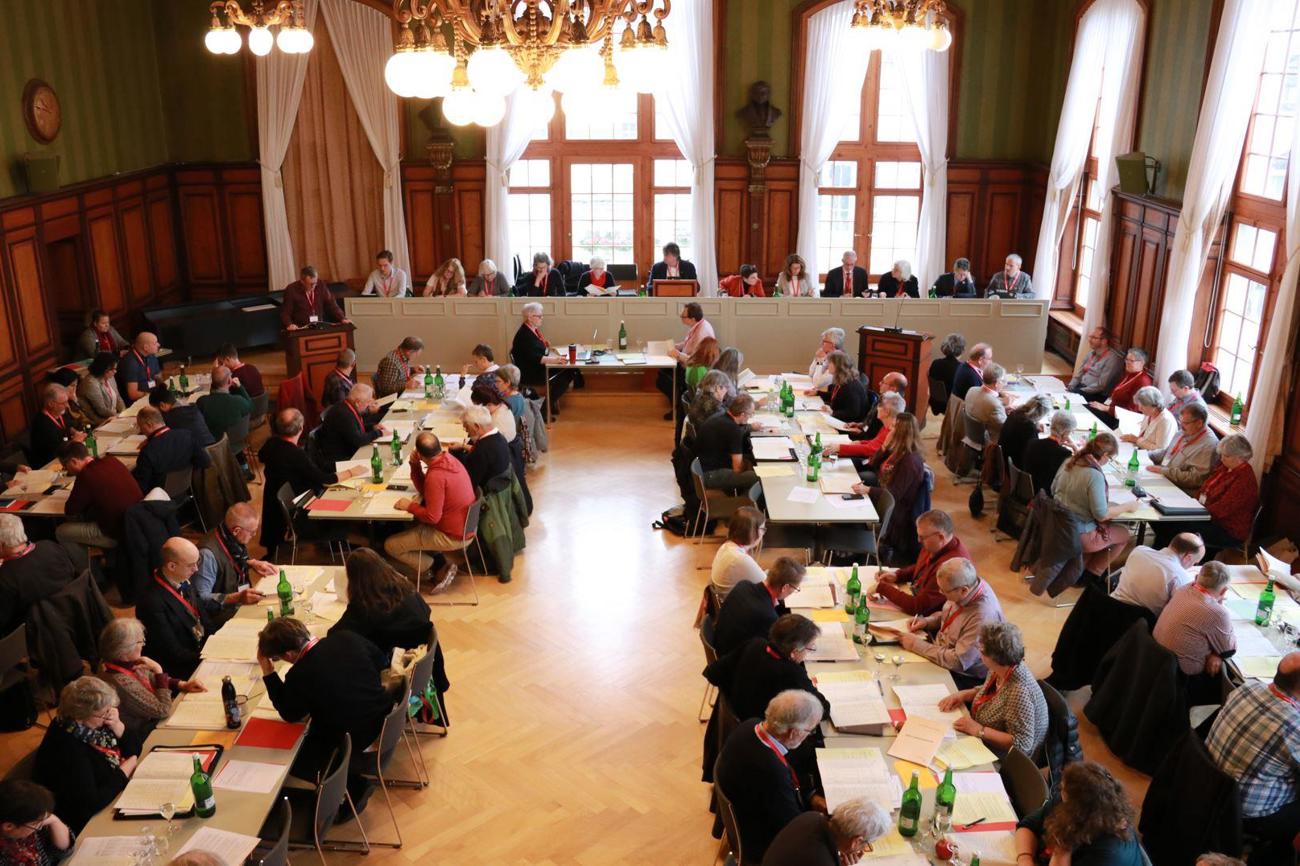 An der Synodesitzung der Evangelischen Landeskirche des Kantons Thurgau wurden die beiden Motionen sowie die Interpellation intensiv diskutiert. (Bild: Claudia Koch)