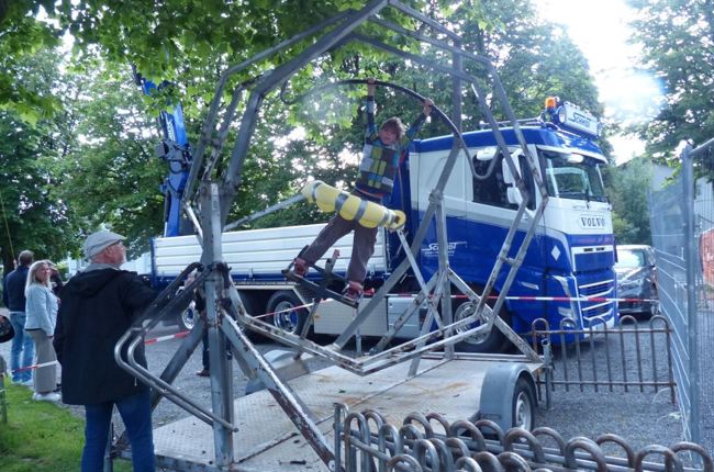 Ab in die Schwerelosigkeit! Astronautentraining an der Langen Nacht der Kirchen in Diepoldsau … Foto: zvg