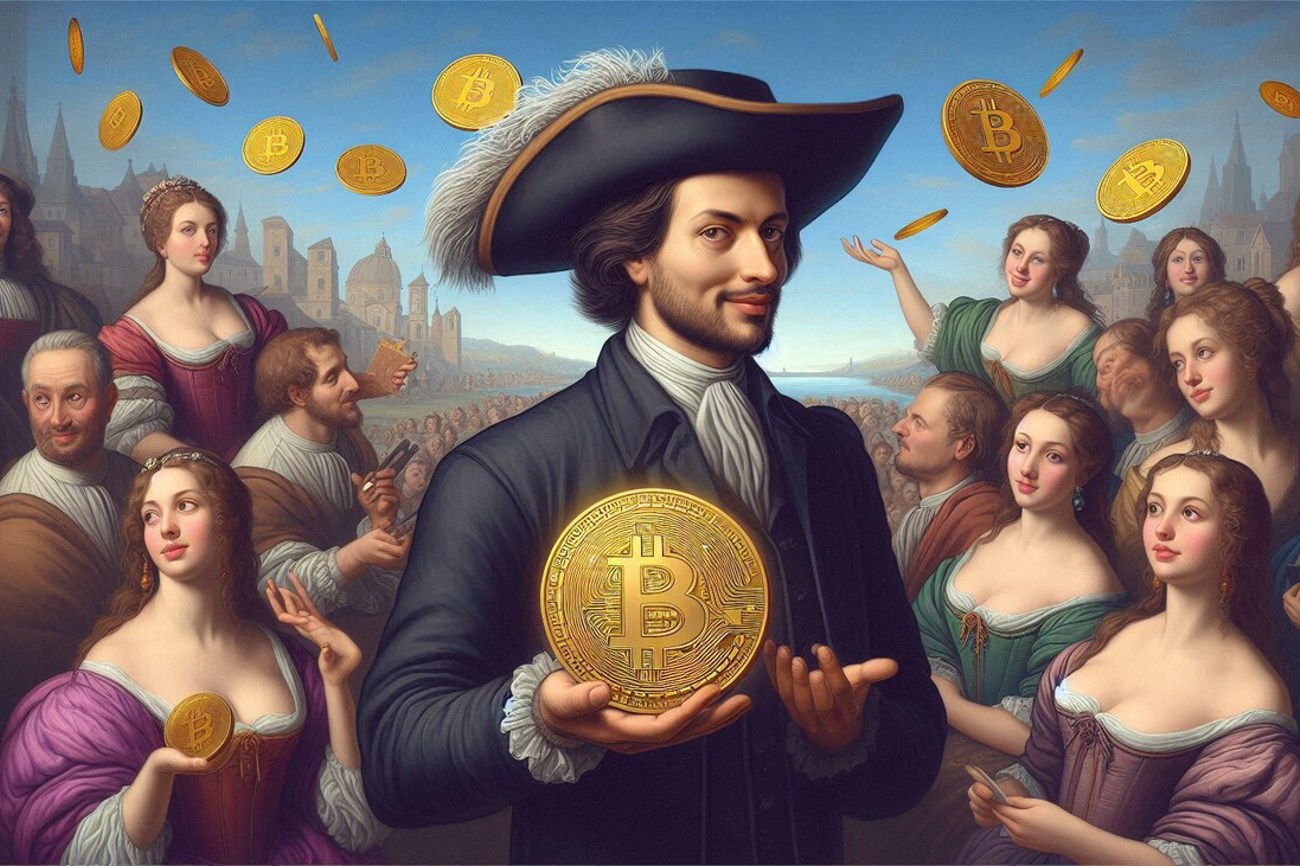 Heute würde Casanova Anlegertipps für Kryptowährungen verbreiten und  mit seinen Anekdoten als «Pick-up-Artist» prahlen, schreibt Satirikerin Patti Basler. Bild: KI-generiert mit Bildgenerator von Microsoft