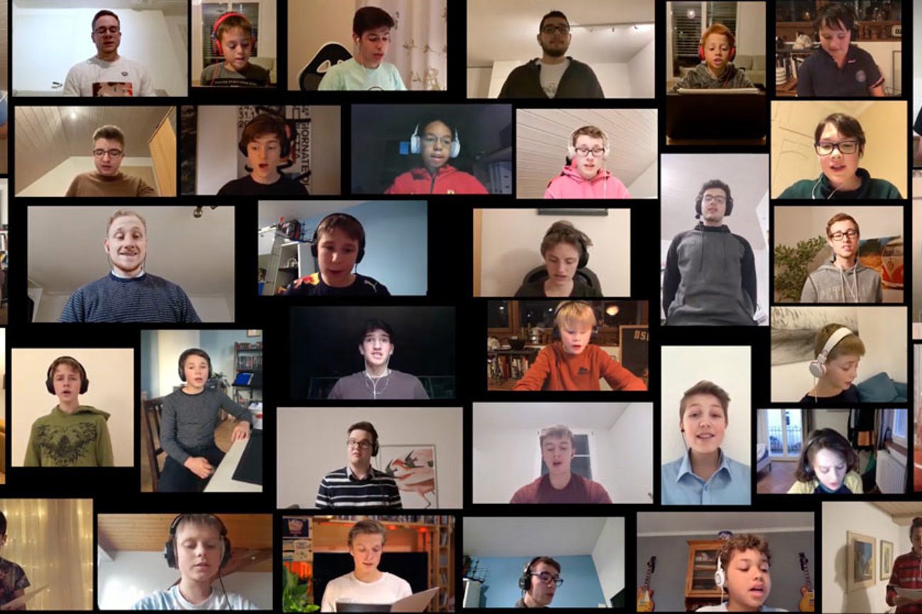 Die Solothurner Singknaben singen «Oh Heiland reiss die Himmel auf» auf ihrem Youtube-Kanal. | Screenshot Youtube Solothurner Singknaben