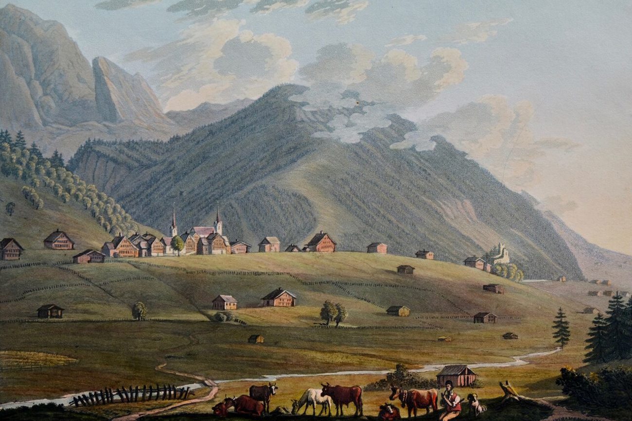 Wildhaus zur Zeit der Gründung der Lesegsellschaft. Bild: Toggenburger Museum Lichtensteig