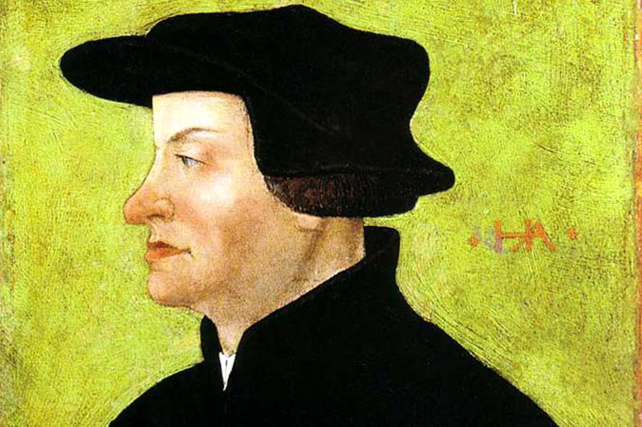 Ulrich Zwingli, porträtiert von Hans Asper, etwa 1531.