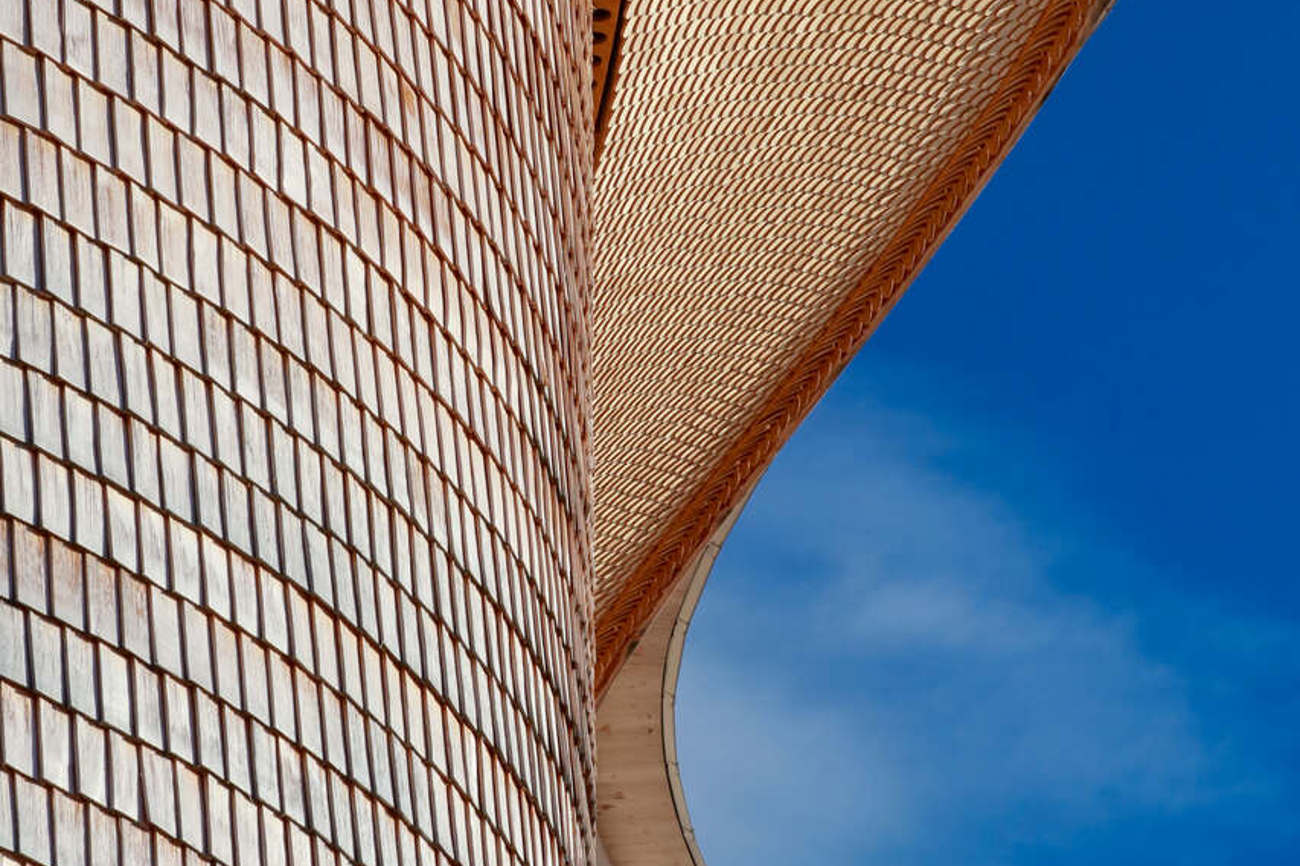 Fassadendetail des Klanghauses. Foto: Klangwelt / zvg / ©Ralph Brühwiler