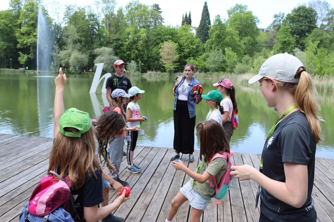 Posten am Rand des Wiler Weier.