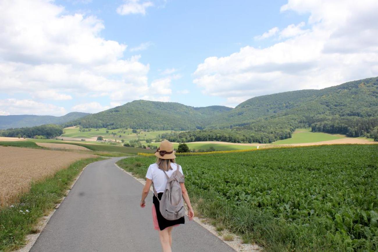 Auf dem Täuferweg: In der Ferne zeigt sich der Randen. |tz