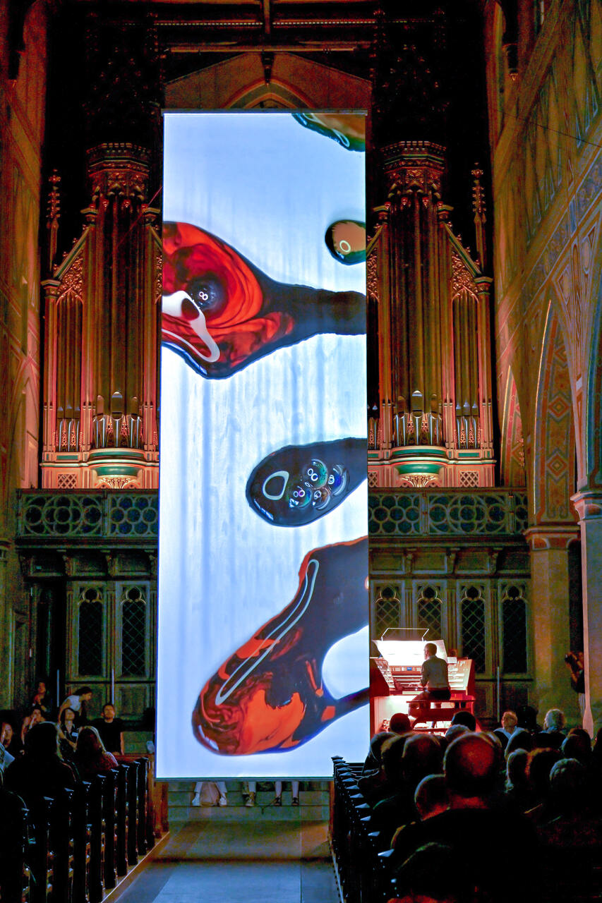 … Videoperformance. Fotos: Augustin Saalem, Klaus Stadler