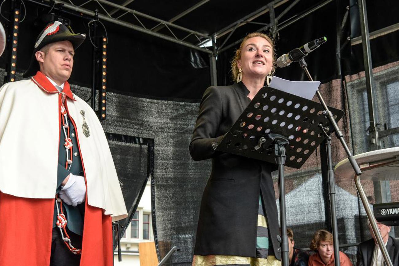 Irène Kälin, Nationalratspräsidentin, am Kirchentag in Schaffhausen.