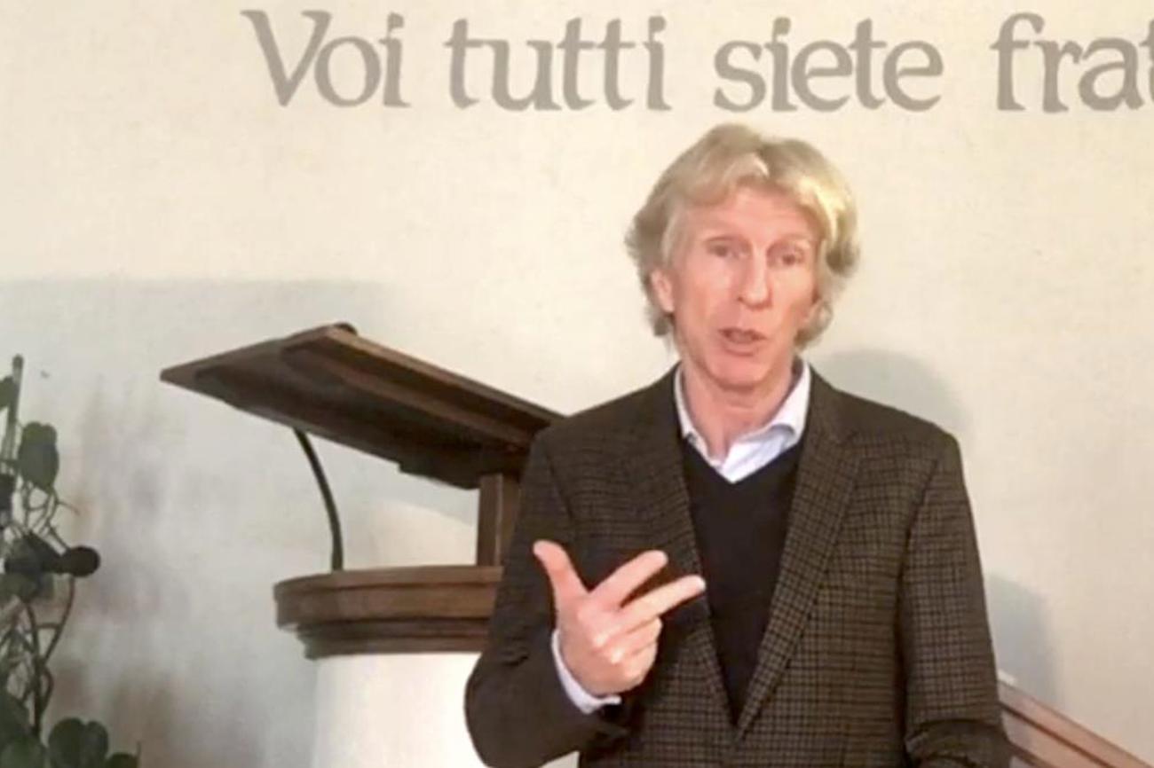 Pfarrer Markus Erny hält seine Predigten jetzt auf Youtube. |Screenshot Youtube